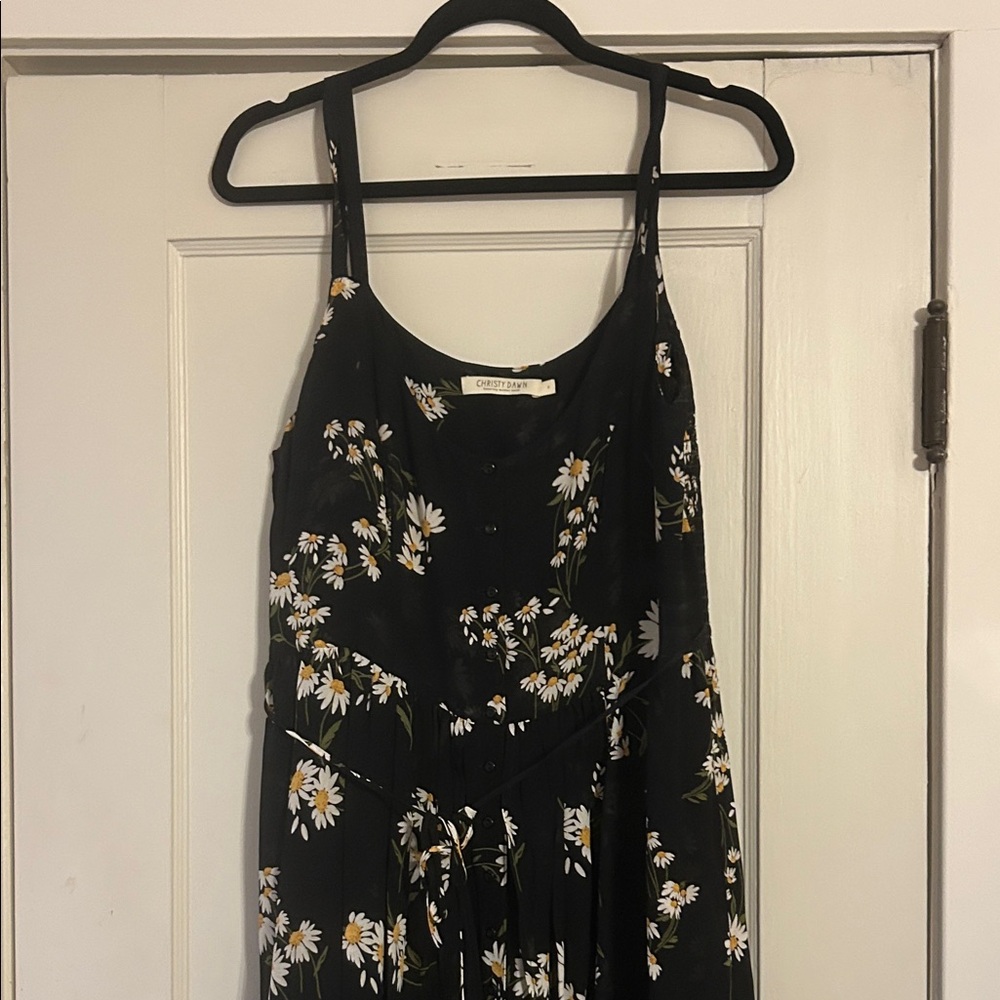 Christy Dawn black crepe daisy Nicks dress, size L